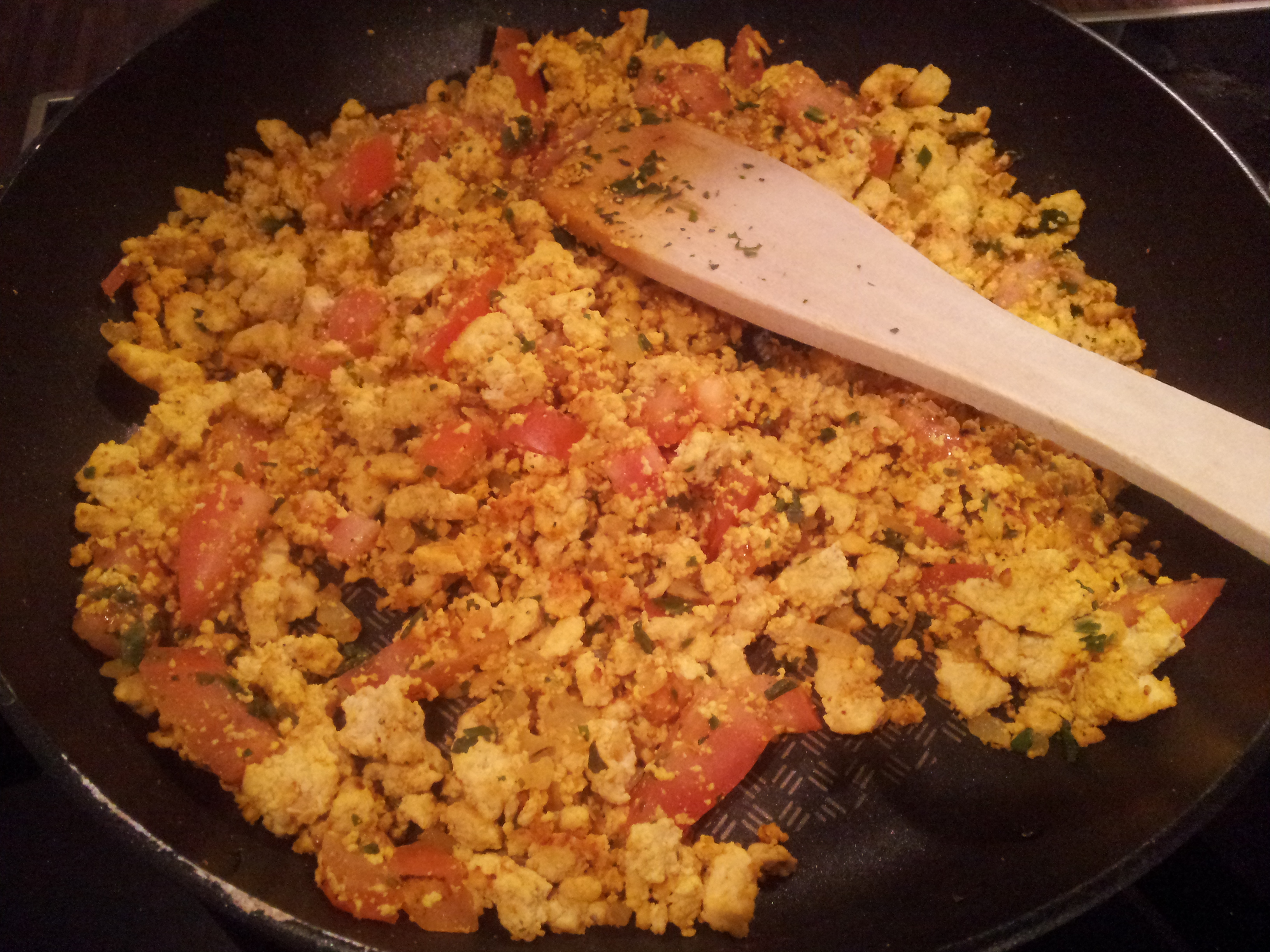 Frühstück auf vegan Rührtofu mit Kala Namak Healthy Vegan Life